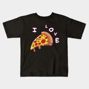 i love pizza Kids T-Shirt